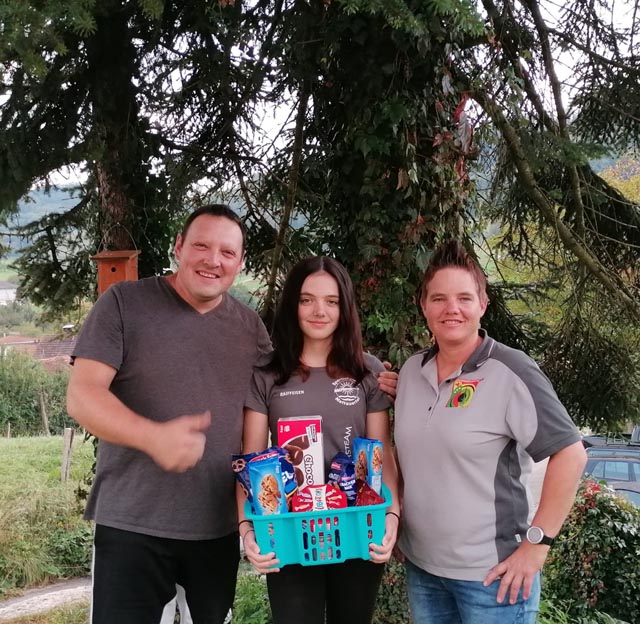 Die Sieger im Gruppenwettkampf. v.l. Roger, Nina und Gaby Staudacher, Hottwil. Foto: zVg