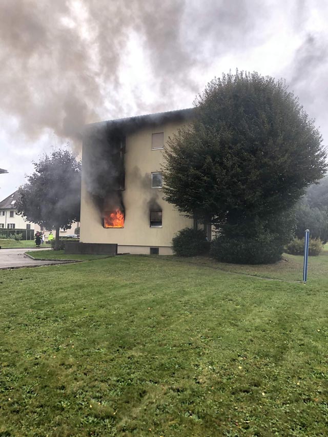 Die Wohnung wurde bei dem Brand erheblich beschädigt. Foto: Polizei