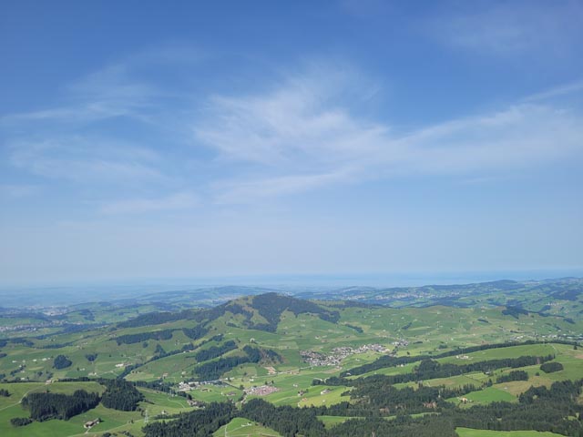 Grandiose Aussichten und zahlreiche Leckereien genossen die Pontoniere Schwaderloch bei ihrem Ausflug ins Appenzellerland. Foto: zVg