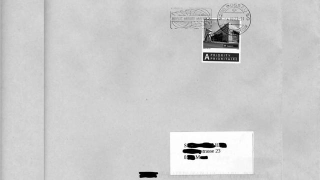 Erpresserbrief. Foto: Polizei AG