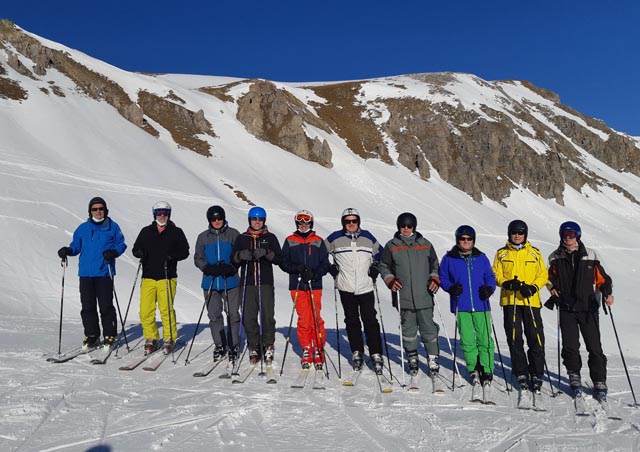 Zehn Mitglieder des Männerturnvereins Gipf-Oberfrick genossen ihr Skiweekend in Davos. Foto: zVg