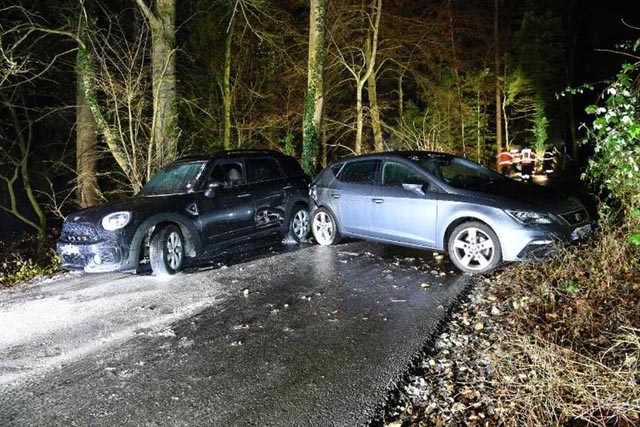 Im Baselbiet kam es infolge Eisglätte zu mehreren Unfällen - hier in Liestal. Foto: Polizei BL