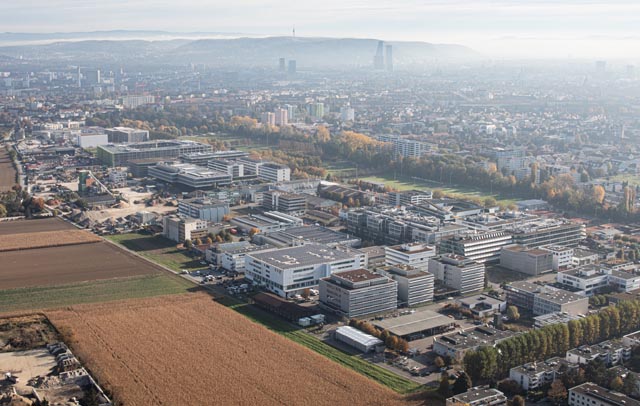 Wirtschaftsgebiet Bachgraben-Allschwil. Foto: Tiefbauamt, BUD