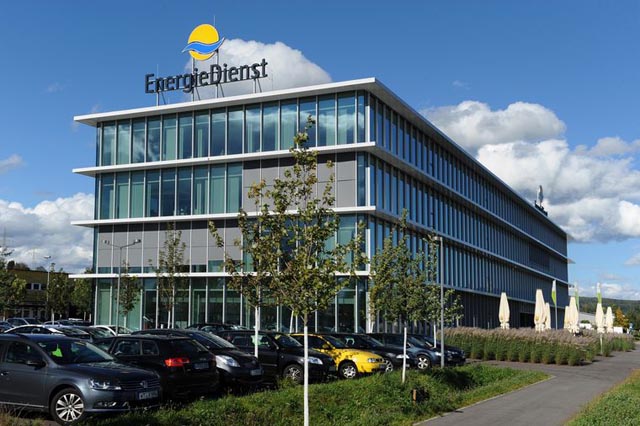 Das Bürohaus der Energiedienst Holding AG in Rheinfelden. Foto: zVg/ED