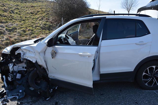 Unfall in Buus. Foto: Polizei BL