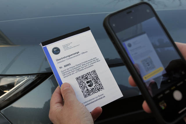 Die Polizei Oberes Fricktal mit der Zeit und digitalisiert den Bereich der Ordnungsbussen. Foto: zVg