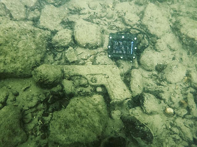 Munition, Sprengkapseln und eine Waffe aufgefunden. Foto: Kapo AG