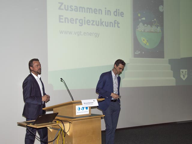 Marc Ritter, Leiter Geschäftsbereich Energie und Michael Seeholzer,Gründer und CEO der Virtual Global Trading AG. Foto: zVg