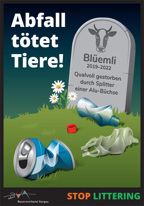 Mit dem provikativen Plakat will der Bauernverband Aargau Aufmerksamkeit erregen. Foto: zVg