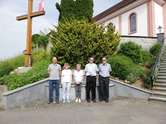Der Vorstand (von links): Mathias Schreiber, Renate Schmid-Stäuble, Monika Broquet-Wülser, Ignaz Schlienger, Stefan Treier; es fehlt Präses Fabian Schneider. Foto: zVg
