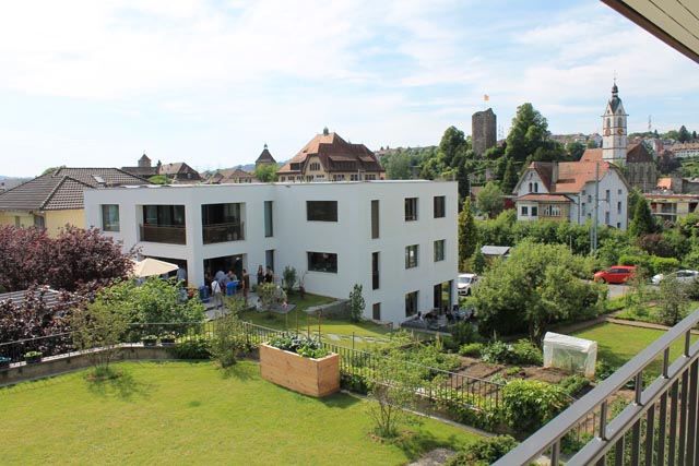 Grandiose Aussicht vom oberen Stockwerk des Hauses Zum Weiher. Foto: Sonja Fasler