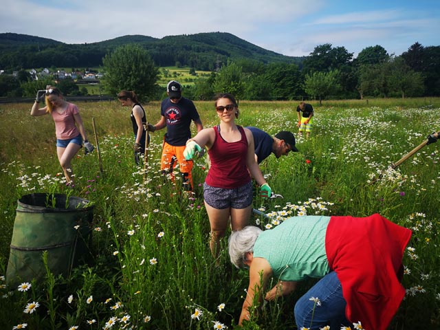 Nicht zu schade waren sich die Mitglieder des TV Zeiningen, um richtig anzupacken. Foto: zVg