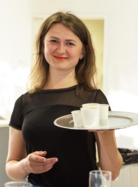 Irina Zassieieva, Schutzbedürftige Ukrainerin, die in Stein untergebracht ist. Sie wirkte beim ukrainischen Apéro mit. Foto: Jean-Marc Felix