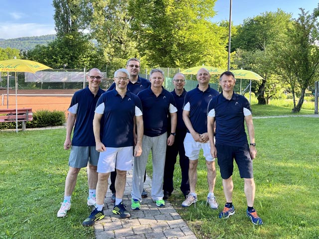 Die Mannschaft der 45+ 3.-Liga-Herren freut sich auf den Kampf um die Tabellenführung. Foto: zVg