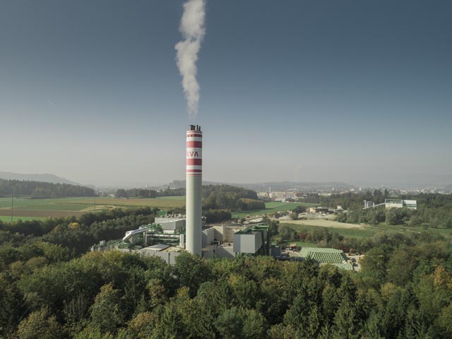 Wird immer mehr zum Kraftwerk: die KVA Buchs. Foto: zVg