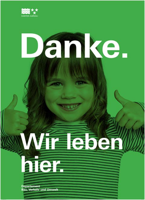 Eines der neuen Plakate, die zum Vermeiden von übermässigem Lärm auf merksam machen sollen.