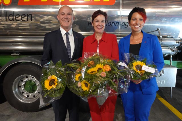 Die Nominierten der bürgerlichen Allianz (von links): Anton Lauber (Die Mitte), Monica Gschwind (FDP) und Sandra Sollberger (SVP). Foto: zVg