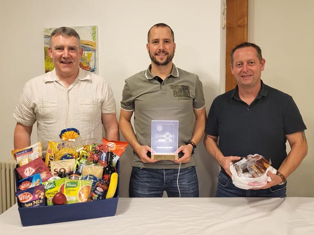 Chilbigewinner (von links): Hansjörg Beutler, Christian Binkert, Philipp Hasler. Foto: zVg