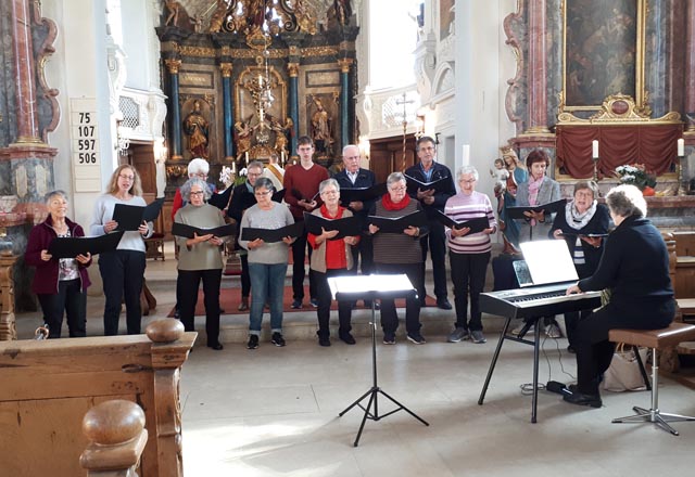 Das Foto entstand am Sonntag, 16. Oktober, in der Kirche Herznach, wo der Gemischte Chor Staffeleggtal den Chilbi-Gottesdienst mitgestaltet hat. Foto: Franziska Hugo