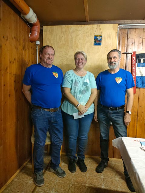 Walter Frey (rechts) wurde Jahresmeister vor Sonja Vögele und Beat Heiniger. Foto: zVg