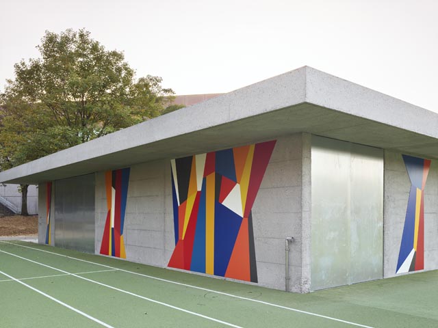 Kunst am Bau in Liestal: aus «Progression» wird «Stafette». Foto: zVg