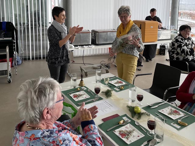 Sibylle Freiermuth, die Leiterin der Pro-Senectute-Geschäftsstelle Rheinfelden, zu Besuch. Foto: zVg