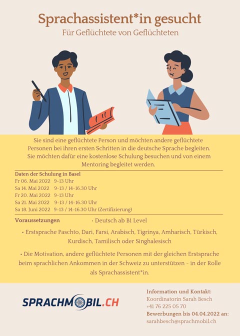 Jetzt läuft die Anmeldefrist für die zweite Schulung. Start ist am 6. Mai. Flyer: zVg