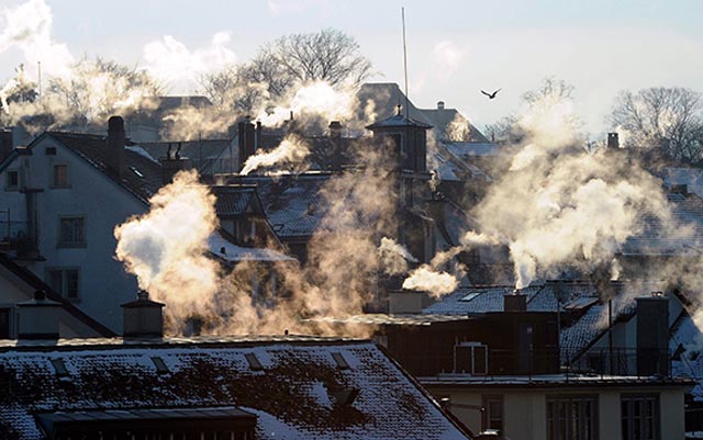 Im Winter laufen die Heizungen auf Hochtouren und verursachen oft mehr die Hälfte der Feinstaubbelastung. Foto: © ky 