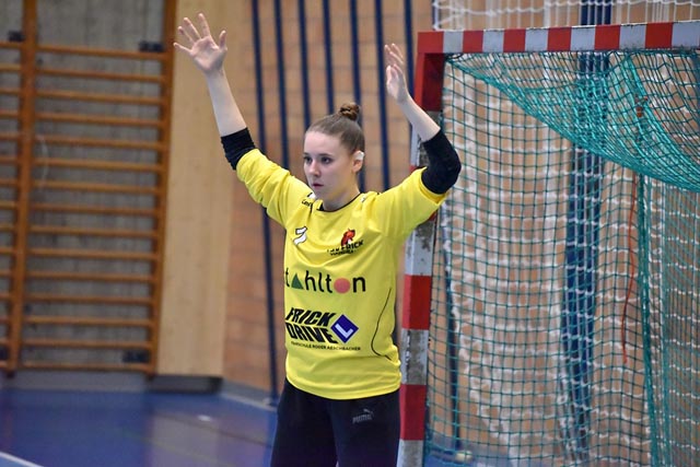 Torhüterin Janine Lehner hatte grossen Anteil am Heimsieg. Foto: zVg