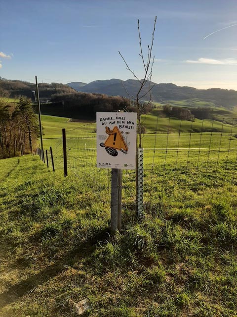 Sensibilisierungskampagne im Frühling 2022. Foto: © Jurapark Aargau
