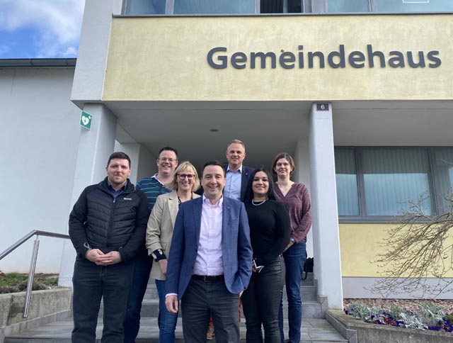 In Münchwilen macht man sich Gedanken über die Zukunft (von links): Vizeammann Fabian Bianchi, Gemeindeschreiber Roger Wernli, Gemeinderätin Asa Müller, Gemeindeammann Bruno Tüscher, Gemeinderat Patrick Geiger, Gemeinderätin Florentina Mallaku und Finanzverwalterin Bettina Huber. Foto: Sonja Fasler