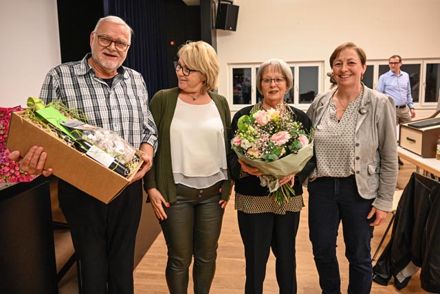 Bild (von links): Heinz Langner (Demission), Gabriela Borer (neu in den Vorstand gewählt), Barbara Schätti (Demission) und Cordula Vogler (neu als Präsidentin gewählt). Foto: Marianne Füglistaller