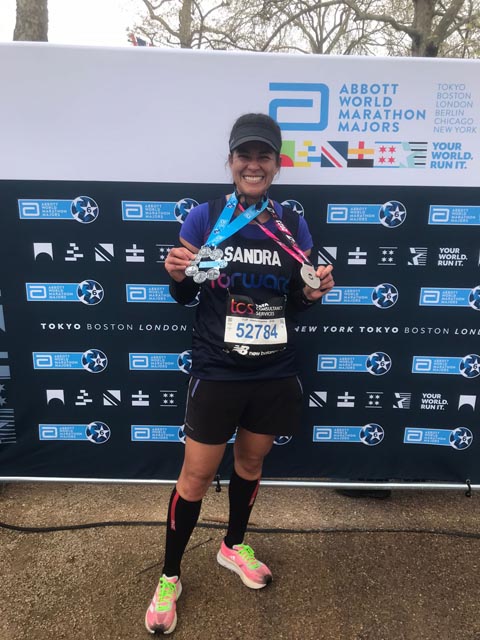 Sandra Milena Morales glücklich im Ziel. Foto: zVg