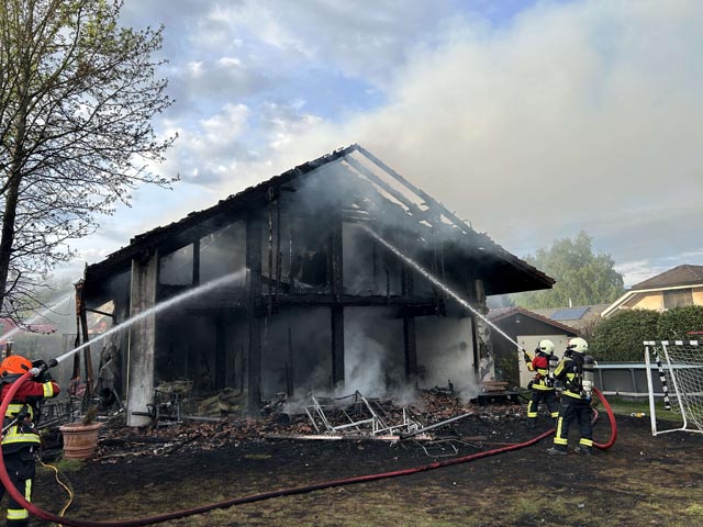Brand in Boniswil. Foto: Polizei AG 