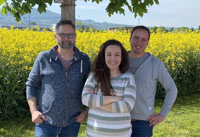 Der Gründungsvorstand von links: Severin Schürch, Jam!, Präsident, Laila Tota, Jam!, Finanzen, und Simon Hohler, Juseso, Aktuar. Foto: zVg