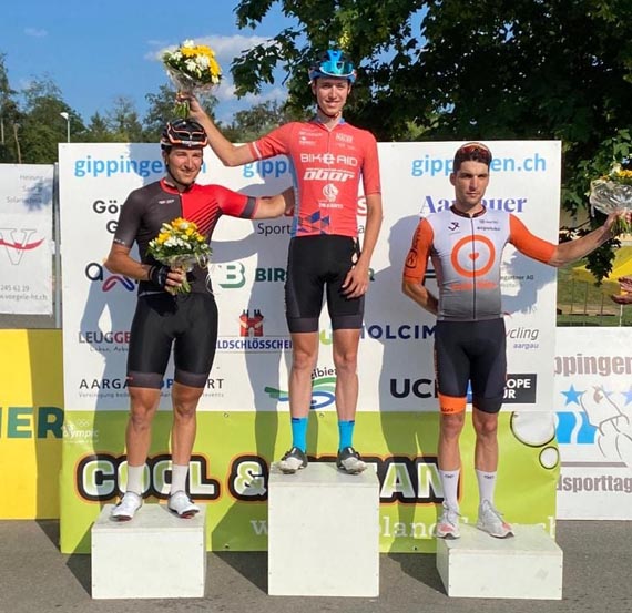 Nicola Schleuniger zuoberst auf dem Podest am GP Gippingen. Foto: zVg