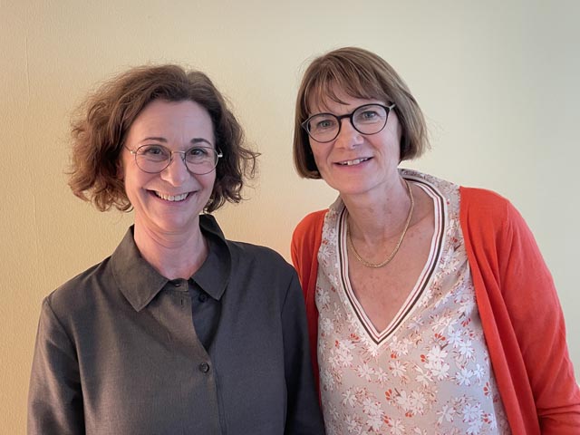 Sabina Freiermuth, Grossrätin und Kantonalpräsidentin FDP Aargau (links) und Susanna Schlittler, Präsidentin FDP Frauen Fricktal (rechts). Foto: zVg