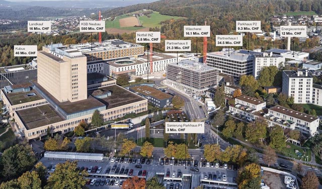 KSB-Gesundheitscampus: Übersicht über die Modernisierungsprojekte. Foto: ksb