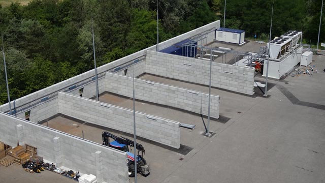 Die Fundamente für die Wasserstoffproduktionsanlage sind erstellt. Foto: © KVA Buchs