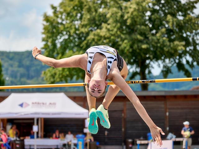 Nadja Lüthi vom LC Schaffhausen springt über 1.70m. Foto: zVg