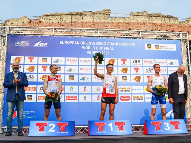 Matthias Kyburz lief in Verona im Sprint zu seinem 8. EM-Titel. Foto: EOC2023