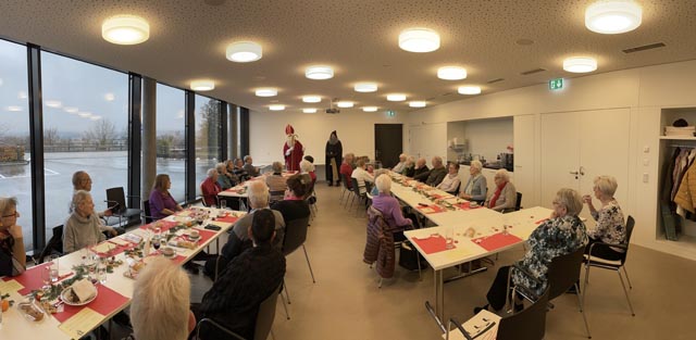 Samichlaus am Mittagstisch in Stein. Foto: zVg