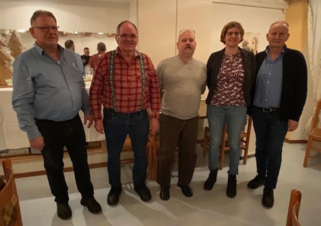 Der Vorstand (von links) mit Raymond Bloch, Konrad Ries, Dominik Anliker, Bettina Huber und Guido Schmidlin. Foto: Dominik Anliker