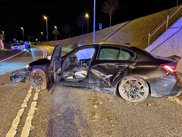 Selbstunfall in Oberwil-Lieli. Foto: Polizei AG
