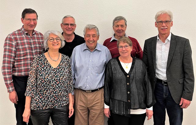 Bild: Der wiedergewählte Vorstand des Verschönerungsvereins Frick (von links): Franz Ruder (Vertreter Gemeinderat), Brigitte Asti, Michael Massaro, Hans Jörg Huber, Christian Scholer, Doris Vonlanthen und Markus Stihl. Foto: zVg