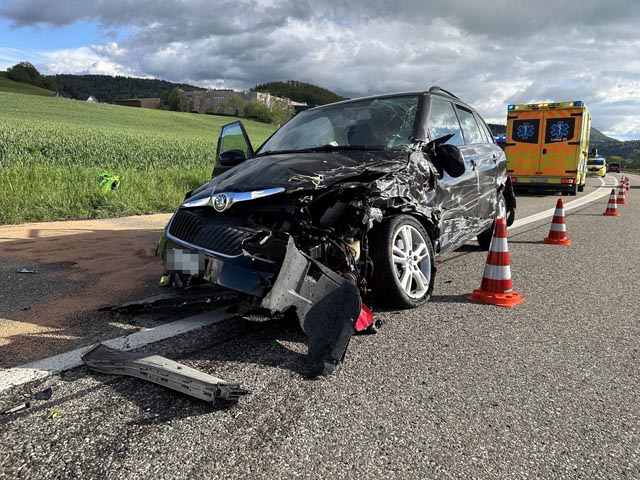 Unfall in Mettauertal. Foto: Polizei Aargau