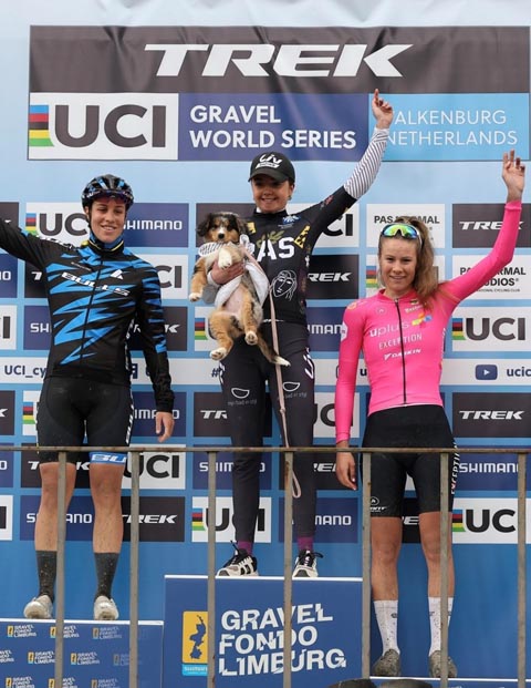 Irina Lützelschwab gewinnt Silber am «Gravel Fondo Limburg». Foto: zVg