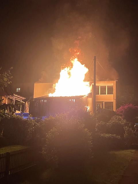 Brand in Münchwilen. Foto: Polizei Aargau