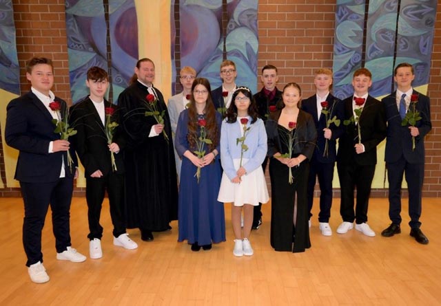 Die Konfirmandengruppe von Pfr. Christian Vogt. Foto: zVg