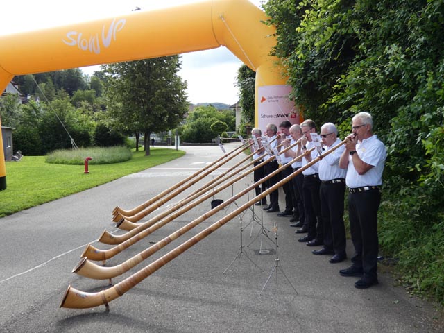 Die Alphorngruppe Kaisten. Foto: Jörg Wägli